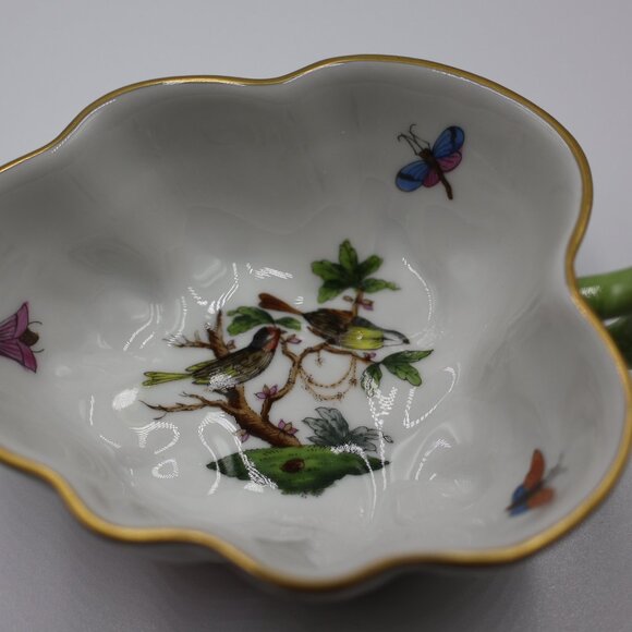 Herend Hand-Painted Small Dish or Bowl – Bird and Butterfly – Unique - Picture 2 of 8